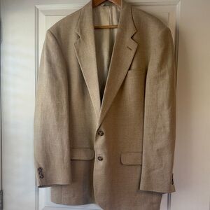 Men's AKA Eddie Bauer Tan Linen Blazer. VGUC 42R.